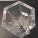 Superbe Vase Soliflore en Cristal de Sèvres Forme Élancée Hexagonale Signé
