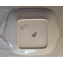 Plat rectangle &agrave; oreilles en porcelaine de Sarreguemines d&eacute;cor 248.