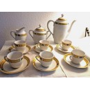 Service &agrave; caf&eacute; en porcelaine de style Anglais ann&eacute;e 70-80