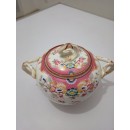 Lot de 4 pièces en Porcelaine de Sarreguemines Décor Minton 216 "Fleurs des Inde