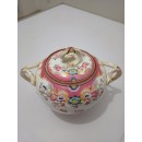 Lot de 4 pièces en Porcelaine de Sarreguemines Décor Minton 216 "Fleurs des Inde