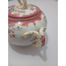Lot de 4 pièces en Porcelaine de Sarreguemines Décor Minton 216 "Fleurs des Inde