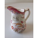 Lot de 4 pièces en Porcelaine de Sarreguemines Décor Minton 216 "Fleurs des Inde