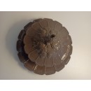 Beurrier en faïence fine de Sarreguemines milieu XIX ème Grès brun à glaçures dit "terre d'Egypte"