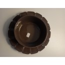 Beurrier en faïence fine de Sarreguemines milieu XIX ème Grès brun à glaçures dit "terre d'Egypte"