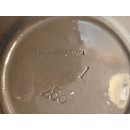 Beurrier en faïence fine de Sarreguemines milieu XIX ème Grès brun à glaçures dit "terre d'Egypte"