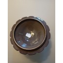 Beurrier en faïence fine de Sarreguemines milieu XIX ème Grès brun à glaçures dit "terre d'Egypte"