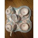 Exceptionnel Déjeuner sur plateau en Porcelaine de Sarreguemines Minton 635