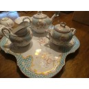 Exceptionnel Déjeuner sur plateau en Porcelaine de Sarreguemines Minton 635