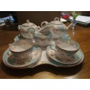 Exceptionnel Déjeuner sur plateau en Porcelaine de Sarreguemines Minton 635