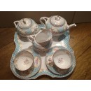 Exceptionnel Déjeuner sur plateau en Porcelaine de Sarreguemines Minton 635