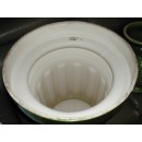 Enorme Cache-pot Branche de Chêne  sur Colonne Cannelée Sarreguemines Utzschneider & Cie