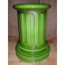 Enorme Cache-pot Branche de Chêne  sur Colonne Cannelée Sarreguemines Utzschneider & Cie