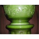 Enorme Cache-pot Branche de Chêne  sur Colonne Cannelée Sarreguemines Utzschneider & Cie