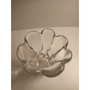 Superbe vase en cristal signé Daum France haut 15 cm décor ondulé