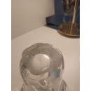 Superbe vase en cristal signé Daum France haut 15 cm décor ondulé