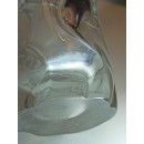 Superbe vase en cristal signé Daum France haut 15 cm décor ondulé